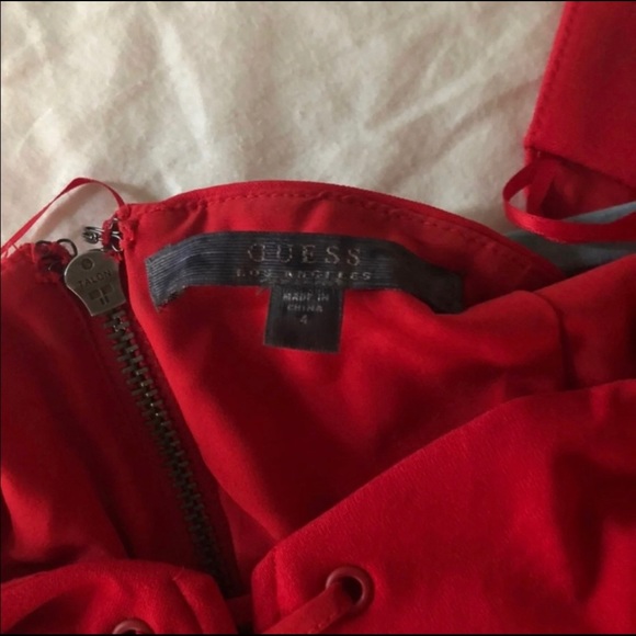 GUESS SHORT-SLEEVE OFF-THE SHOULDER CORSET DRESS - Picture 5 of 7